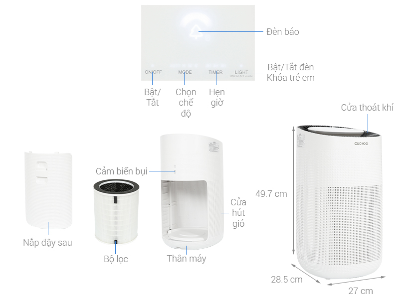 Máy lọc không khí Cuckoo CAC-J1510FW 1