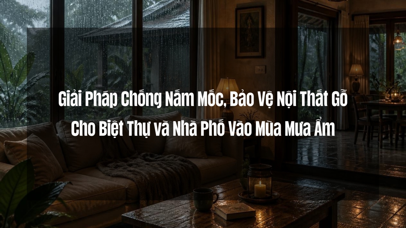 Giải Pháp Chống Nấm Mốc, Bảo Vệ Nội Thất Gỗ Cho Biệt Thự và Nhà Phố Vào Mùa Mưa Ẩm